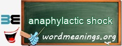 WordMeaning blackboard for anaphylactic shock